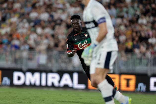 Venezia s Akor Adams during the Frecciarossa Italian Cup 2026 2027 Round of 32 soccer match between Venezia and Modena at Penzo stadium in Venice, Italy - August 15, 2026 - Soccer  Copyright: xMattiaxRadoni LaPressex