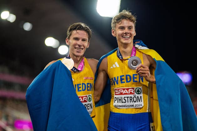 BIRMINGHAM, UNITED KINGDOM - AUGUST 15: Andreas Almgren of Sweden and Samuel Pihlström of Sweden during the European Athletics Championships at Alexander Stadium on August 15, 2026 in Birmingham, United Kingdom. England United Kingdom Copyright: xBEAUTIFULxSPORTS TobiasxLacknerx