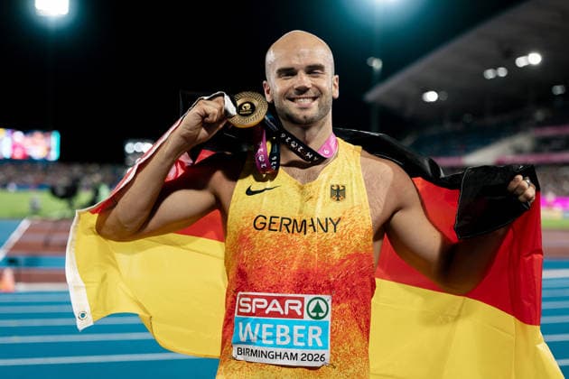 Julian Weber, USC Mainz, Men s Javelin Throw, GBR, Track and Field, Athletics, 2026 European Athletics Championships, 2026 European Track and Field Championships, Birmingham 2026, August 9, 2026, GBR, Track and Field, Athletics, 2026 European Athletics Championships, 2026 European Track and Field Championships, Birmingham 2026, August 9, 2026, Birmingham Copyright: xStefanxMayerx EP_SMR
