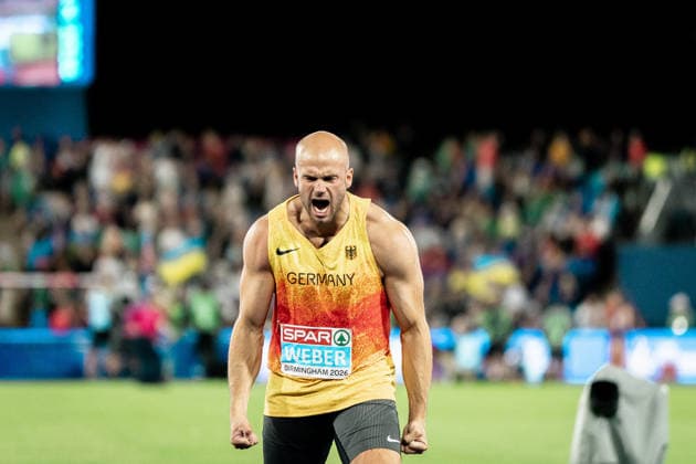 Julian Weber, USC Mainz, Men s Javelin Throw, GBR, Track and Field, Athletics, 2026 European Athletics Championships, 2026 European Track and Field Championships, Birmingham 2026, August 9, 2026, GBR, Track and Field, Athletics, 2026 European Athletics Championships, 2026 European Track and Field Championships, Birmingham 2026, August 9, 2026, Birmingham Copyright: xStefanxMayerx EP_SMR