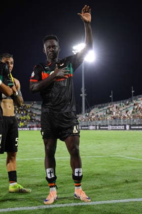 Venezia s Akor Adams during the Frecciarossa Italian Cup 2026 2027 Round of 32 soccer match between Venezia and Modena at Penzo stadium in Venice, Italy - August 15, 2026 - Soccer  Copyright: xMattiaxRadoni LaPressex