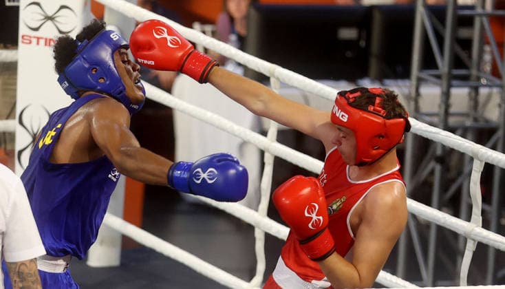 15.08.2026 Loznica(Serbia) European Junior U19 boxing championship Man s -90kg Moses Bazzi(L) Sweden , Vuk Milenkovic (R) Serbia :