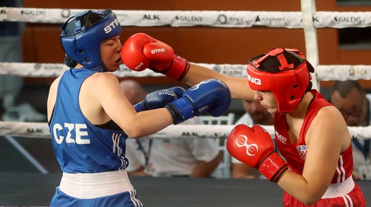 15.08.2026 Loznica(Serbia) European Junior U19 boxing championship female women s -75kg Hanan Salmi (L) Czech Republic Czechia,Dorotea Brnic(D R) Hrvatska Croatia :