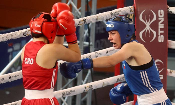 15.08.2026 Loznica(Serbia) European Junior U19 boxing championship female women s -75kg Hanan Salmi (R) Czech Republic Czechia :