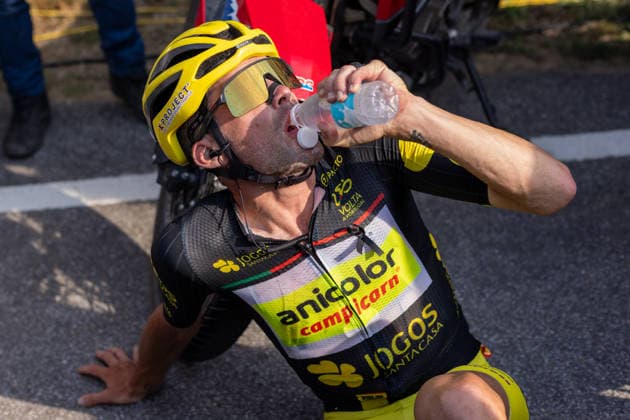 87th Volta A Portugal - 9th Stage Alexis Guerin of France and the Anicolor-Campicarn Cycling Team is seen after winning the 9th stage from Paredes to Mondim de Basto Sra da Graca of the Volta a Portugal 2026 in Fafe, Portugal, on August 15, 2026. Mondim de Basto Braga Portugal  Copyright: xMiguelxLemosx originalFilename:lemos-87thvolt260815_npjSH