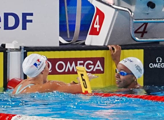 15 Aout European Aquatics Championships Paris 2026 Finales Mahieu Pauline and Moluh Mary-Ambre of France During Finale 100 M Dos Women at the European Swimming Championships at the Greater Paris Metropolis Olympic Aquatics Centre in Paris (France) on August 15, 2026.Credit Laurent Lairys During Finale 50 M Dos WOMEN at the European Swimming Championships at the Greater Paris Metropolis Olympic Aquatics Centre in Paris (France) on August 13, 2026.Credit Laurent Lairys During 1 2 Finale 100 M Dos Women at the European Swimming Championships at the Greater Paris Metropolis Olympic Aquatics Centre in Paris (France) on August 14, 2026.Credit Laurent Lairys parisFrance  Copyright: xLaurentxLairysx