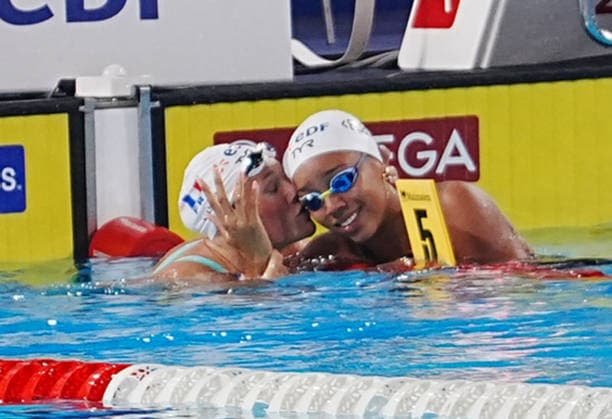 15 Aout European Aquatics Championships Paris 2026 Finales Mahieu Pauline and Moluh Mary-Ambre of France During Finale 100 M Dos Women at the European Swimming Championships at the Greater Paris Metropolis Olympic Aquatics Centre in Paris (France) on August 15, 2026.Credit Laurent Lairys During Finale 50 M Dos WOMEN at the European Swimming Championships at the Greater Paris Metropolis Olympic Aquatics Centre in Paris (France) on August 13, 2026.Credit Laurent Lairys During 1 2 Finale 100 M Dos Women at the European Swimming Championships at the Greater Paris Metropolis Olympic Aquatics Centre in Paris (France) on August 14, 2026.Credit Laurent Lairys parisFrance  Copyright: xLaurentxLairysx