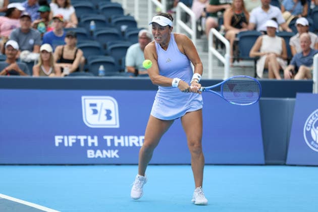 MASON, OHIO - AUGUST 15: Jessica Pegula of United States in action during day five of the Cincinnati Open at the Lindner Family Tennis Center on August 15, 2026 in Mason, Ohio. Copyright: xShainaxBenhiyoun SPPx Sportspressphoto_SPR207891