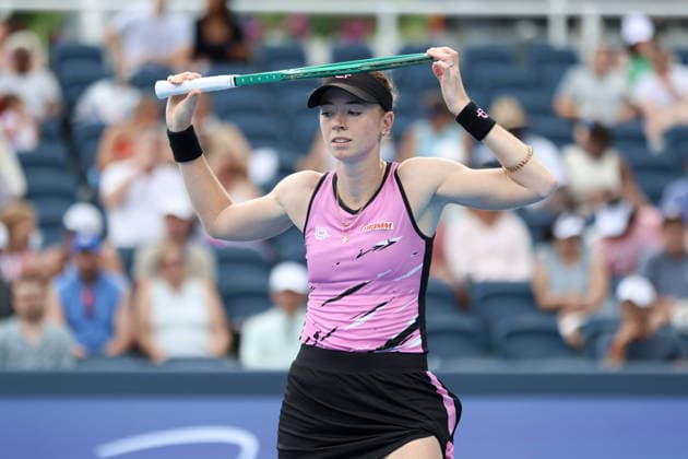 MASON, OHIO - AUGUST 15: Simona Waltert of Switzerland reacts to a play during day five of the Cincinnati Open at the Lindner Family Tennis Center on August 15, 2026 in Mason, Ohio. Copyright: xShainaxBenhiyoun SPPx Sportspressphoto_SPR207895
