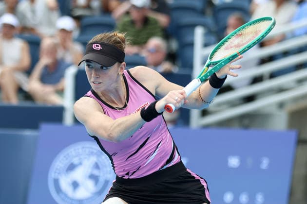 MASON, OHIO - AUGUST 15: Simona Waltert of Switzerland in action during day five of the Cincinnati Open at the Lindner Family Tennis Center on August 15, 2026 in Mason, Ohio. Copyright: xShainaxBenhiyoun SPPx Sportspressphoto_SPR207899