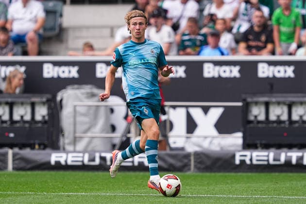 August 15, 2026, xydrx, Men s, Soccer, Season Opener, Borussia Mönchengladbach vs. Aston Villa, 2026–2027 Season, ista, Borussia Park, Hugo Bolin, Borussia Mönchengladbach, 38. DFB regulations prohibit any use of photographs as image sequences and or quasi-video. Copyright: HMBxMedia YannisxDreimann