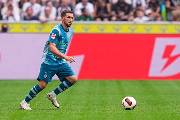 August 15, 2026, xydrx, Men s, Soccer, Season Opener, Borussia Mönchengladbach vs. Aston Villa, 2026–2027 Season, ista, Borussia Park, Kevin Stoeger, Borussia Mönchengladbach, 7. DFB regulations prohibit any use of photographs as image sequences and or quasi-video. Copyright: HMBxMedia YannisxDreimann