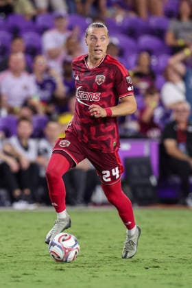 August 15, 2026, Orlando, Florida, USA: Orlando City SC defender GRIFFIN DORSEY (24) dribbles the ball during a match against FC Cincinnati. Orlando City SC hosted FC Cincinnati in a MLS, Fussball Herren, USA match at Inter.Co Stadium in Orlando, FL. Orlando USA - ZUMAm299 20260815_znp_m299_076 Copyright: xTaylorxMcFeex