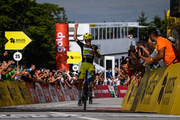 87th Volta A Portugal - 9th Stage Alexis Guerin of Anicolor Campicarn wins Stage 9 of the 87th Volta a Portugal, a 144, on August 15, 2026. 3km stage from Paredes to Mondim de Basto, at Senhora da Graca in Mondim de Basto, on August 15, 2026. mondim de basto Guimaraes Portugal  Copyright: xPedroxBrandaox originalFilename:brandao-voltaapo260815_npzfq