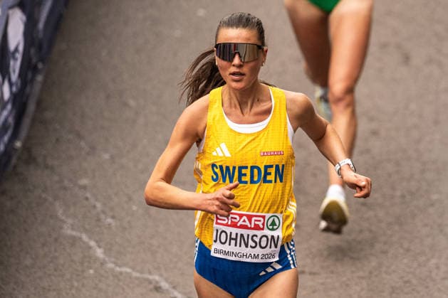August 16, 2026: Carolina Johnson of Sweden competes in the women’s marathon on Day 7 of the 2026 European Athletics Championships on August 16, 2026 in Birmingham. Photo by Mathias Bergeld, BILDBYRAN, code MB MT1072. track and field, athletics, friidrett, friidrotts EM, 2026 European Athletics Championships, Day 7, Sweden, marathon  Copyright: MATHIASxBERGELD BB260816MB001