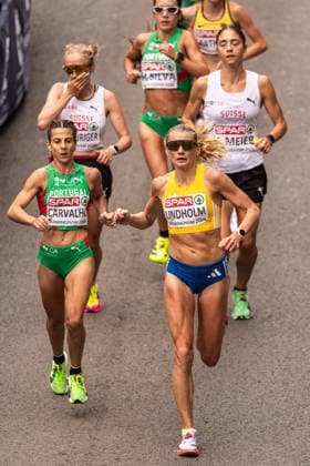August 16, 2026: Hanna Lindholm of Sweden competes in the women’s marathon on Day 7 of the 2026 European Athletics Championships in Birmingham. 2026 in Birmingham. Photo by Mathias Bergeld, BILDBYRAN, code MB MT1072. track and field, athletics, friidrett, friidrotts EM, 2026 European Athletics Championships, Day 7, Sweden, marathon  Copyright: MATHIASxBERGELD BB260816MB005