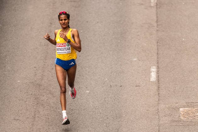 August 16, 2026: Samrawit Mengsteab of Sweden competes in the women’s marathon on Day 7 of the 2026 European Athletics Championships on August 16, 2026 in Birmingham. Photo by Mathias Bergeld, BILDBYRAN, code MB MT1072. track and field, athletics, friidrett, friidrotts EM, 2026 European Athletics Championships, Day 7, Sweden, marathon  Copyright: MATHIASxBERGELD BB260816MB006