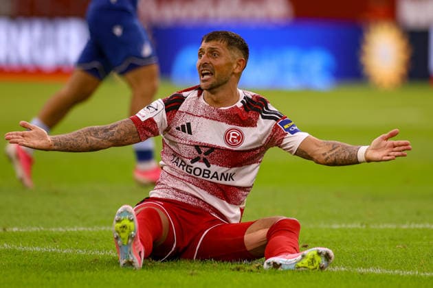 15 08 2026, GER, Soccer, Gentlemen, 3 League , Season 2026 2027, Fortuna Dusseldorf TSG Hoffenheim II Matthias Zimmermann F95 gestures, Gesture Copyright: xSvenxHanischx