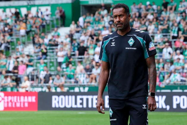 Werder Bremen coach Daniel Thioune watches during the friendly match between Werder Bremen and AJ Auxerre at Weserstadion on August 15, 2026, in Bremen, Germany Photo by Marco Steinbrenner DeFodi Images Coach Daniel Thioune of Werder Bremen looks on during the friendly match between Werder Bremen and AJ Auxerre at the Weserstadion on August 15, 2026 in Bremen, Germany Photo by Marco Steinbrenner DeFodi Images Photo by Marco Steinbrenner DeFodi Images