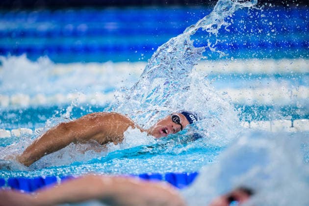 August 16, 2026: Victor Johansson of Sweden competes in the men’s 400-meter freestyle swimming heats during Day 17 of the 2026 European Aquatics Championships on August 16, 2026 in Saint Denis. Photo by Joel Marklund, BILDBYRAN, code JM JM0845 bbeng swimming 2026 European Aquatics Championships EM Sweden  Copyright: JOELxMARKLUND BB260816JM007