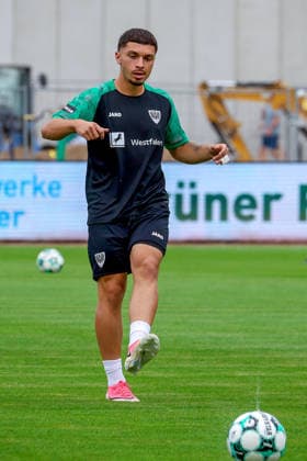 August 15, 2026, xsscx, German 3rd Division, Preußen Münster vs. FC Ingolstadt 04, Matchday 2, LVM Preußenstadion, 2026–2027 Season Leon Tasov SC Preußen Münster 29 DFB regulations prohibit any use of photographs as image sequences and or quasi-video North Rhine-Westphalia, Germany