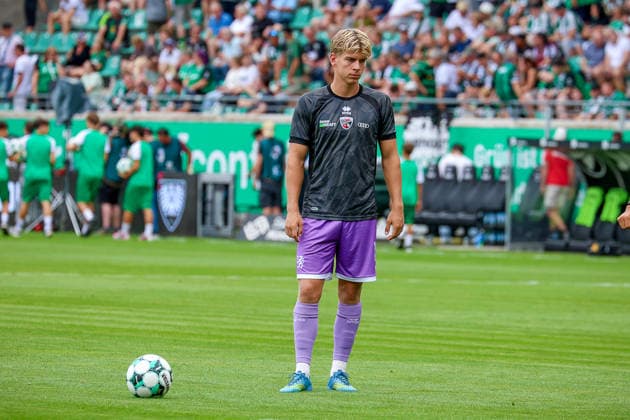 August 15, 2026, xsscx, Soccer 3rd Division, Preußen Münster vs. FC Ingolstadt 04, Matchday 2, LVM Preußenstadion, 2026–2027 Season, Max Plath, FC Ingolstadt 14. DFB regulations prohibit any use of photographs as image sequences and or quasi-video. North Rhine-Westphalia, Germany