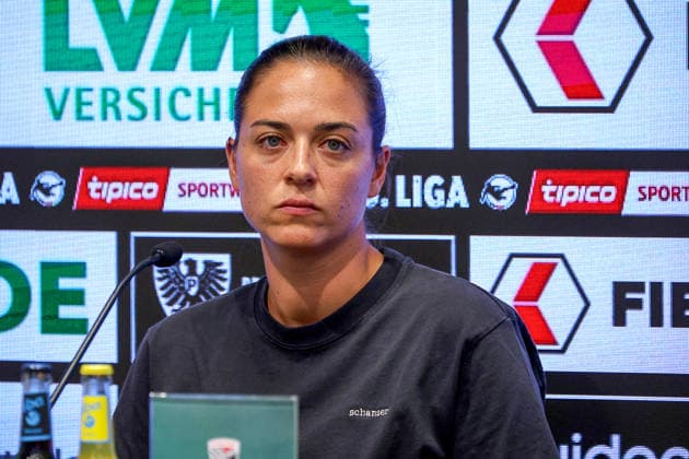 August 15, 2026, xsscx, Soccer 3rd Division, Preußen Münster vs. FC Ingolstadt 04, Matchday 2, LVM Preußenstadion, 2026–2027 Season, Sabrina Wittmann, FC Ingolstadt Head Coach. DFB regulations prohibit any use of photographs as image sequences and or quasi-video. North Rhine-Westphalia, Germany
