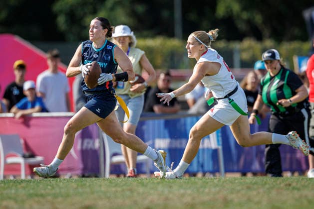 IFAF Flag Football World Cup in Düsseldorf, Women’s, Germany v Austria