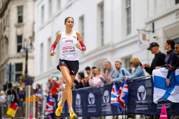 BIRMINGHAM, UNITED KINGDOM - AUGUST 16: Fabienne Vonlanthen of Switzerland competes in the Women s Marathon during the European Athletics Championships in Birmingham on August 16, 2026 in Birmingham, United Kingdom. England United Kingdom Copyright: xBEAUTIFULxSPORTS TobiasxLacknerx