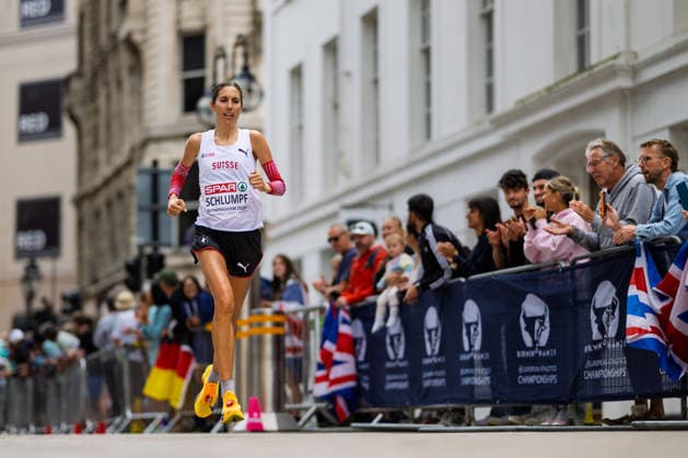 BIRMINGHAM, UNITED KINGDOM - AUGUST 16: Fabienne Vonlanthen of Switzerland competes in the Women s Marathon during the European Athletics Championships in Birmingham on August 16, 2026 in Birmingham, United Kingdom. England United Kingdom Copyright: xBEAUTIFULxSPORTS TobiasxLacknerx