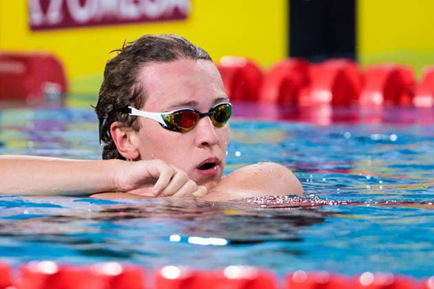 August 16, 2026: Charlie Skoglund of Macmillan of Sweden after competing in the men’s 4x100-meter medley swimming relay heats on Day 17 of the 2026 European Aquatics Championships on August 16, 2026 in Saint Denis. Photo by Joel Marklund, BILDBYRAN, code JM JM0845 bbeng swimming 2026 European Aquatics Championships EM Sweden  Copyright: JOELxMARKLUND BB260816JM035