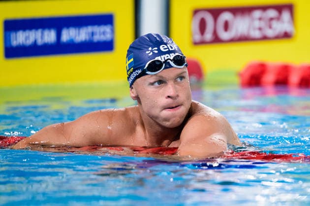 August 16, 2026: Victor Johansson of Sweden after competing in the men’s 400-meter freestyle swimming heats during Day 17 of the 2026 European Aquatics Championships on August 16, 2026 in Saint Denis. Photo by Joel Marklund, BILDBYRAN. Code: JM JM0845 bbeng swimming 2026 European Aquatics Championships EM Sweden  Copyright: JOELxMARKLUND BB260816JM036