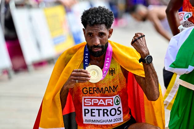 Amanal PETROS Germany, Hannover 96, MARATHON Men GBR, European Athletics Championships, Track and Field, August 16, 2026, GBR, European Athletics Championships, Track and Field, August 16, 2026, Birmingham Copyright: xEibnerxPressefoto JanxPapenfussx EP_JPS