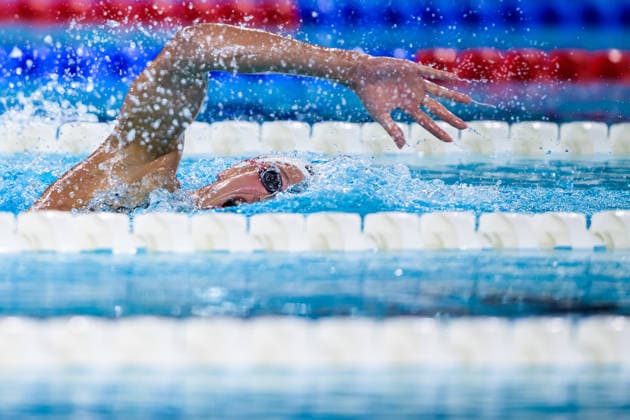 August 16, 2026: Bea Hovda of Norway competes in the women’s 400-meter freestyle swimming heats during Day 17 of the 2026 European Aquatics Championships on August 16, 2026 in Saint-Denis. Photo by Joel Marklund. BILDBYRAN code JM JM0845 bbeng swimming 2026 European Aquatics Championships women s Norway  Copyright: JOELxMARKLUND BB260816JM050