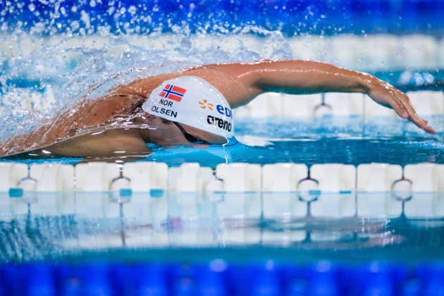 August 16, 2026: Eetu Autio of Finland competes in the men’s 400-meter freestyle swimming heats during Day 17 of the 2026 European Aquatics Championships on August 16, 2026 in Saint-Denis. Photo by Joel Marklund, BILDBYRAN, code JM JM0845 bbeng swimming 2026 European Aquatics Championships EM  Copyright: JOELxMARKLUND BB260816JM061