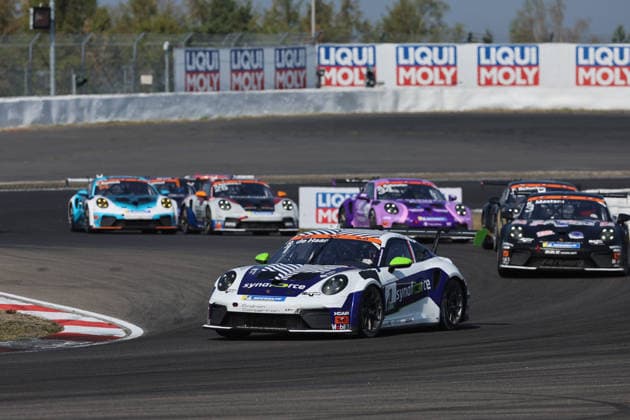 Nürburg, Germany, August 15–16, 2026 Porsche Sixt Carrera Cup Germany 2026 Nürburgring Sunday Race 2 Pictured: Robert de Haan (NED 1) leads the field at the Nürburgring, Rhineland-Palatinate Copyright: xFotostandx xFWMEDIAx