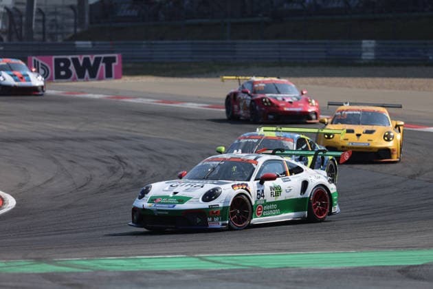 Nürburg, Germany, August 15–16, 2026 Porsche Sixt Carrera Cup Germany 2026 Nürburgring Sunday Race 2 Pictured: Michael Essmann (GER) 54 leads the field at the Nürburgring, Rhineland-Palatinate Copyright: xFotostandx xFWMEDIAx