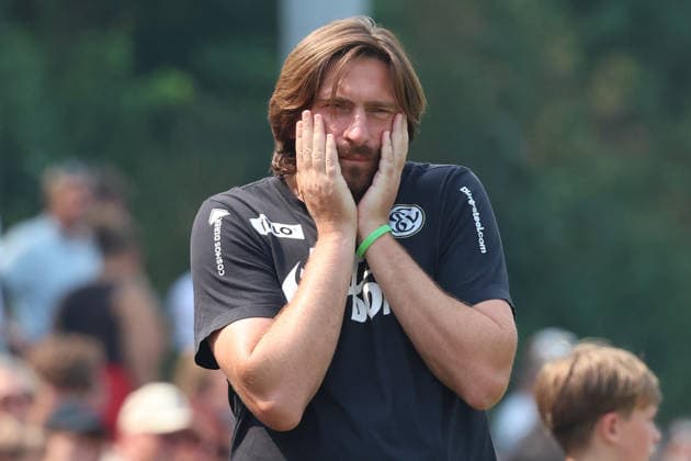 August 16, 2026, xrekx, Soccer Friendly Match, SV Auersmacher vs. SV Elversberg, Coach Vincent Wagner, SV Elversberg disappointed, looks disappointed, dejected, disappointed DFL DFB REGULATIONS PROHIBIT ANY USE OF PHOTOGRAPHS as IMAGE SEQUENCES and or QUASI-VIDEO Auersmacher