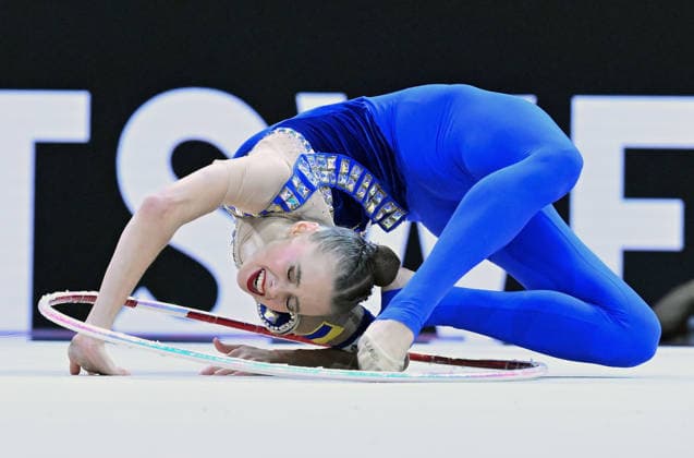 August 16, 2026, xhbx, 2026 Rhythmic Gymnastics World Championships, from left: Taisilia Onofriichuk (Ukraine), hoop, Frankfurt am Main