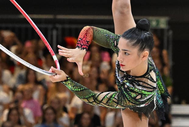 August 16, 2026, xhbx, 2026 Rhythmic Gymnastics World Championships, from left: Sofia Raffaeli (Italy), hoop, Frankfurt am Main