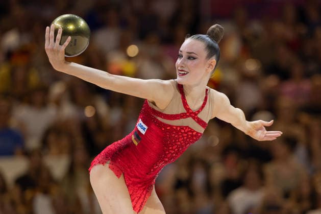 World Rhythmic Gymnastics Championships: Darja Varfolomeev of Germany Wins World Title in the Ball Final World Rhythmic Gymnastics Championships, August 11–16 at the Festhalle in Frankfurt am Main Individual Finals, Frankfurt am Main, Hesse, Germany, Festhalle