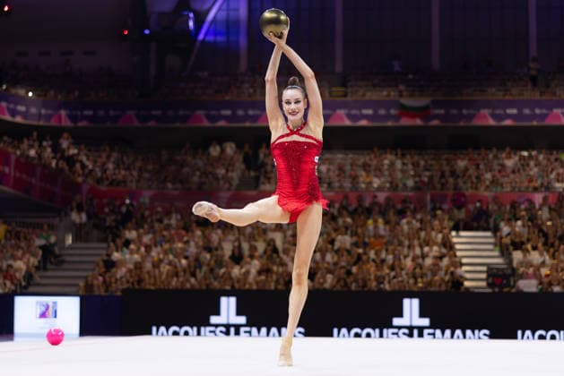 Rhythmic Gymnastics World Championships: Darja Varfolomeev of Germany Wins World Title in the Ball Event Rhythmic Gymnastics World Championships, August 11–16 at the Festhalle in Frankfurt am Main Individual Finals, Frankfurt am Main, Hesse, Germany, Festhalle