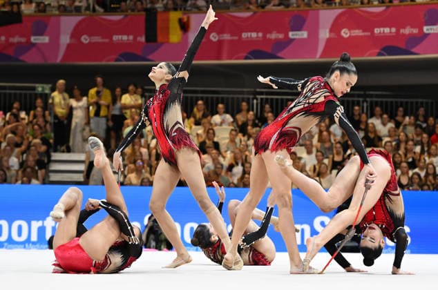 August 16, 2026, xhbx, 2026 Rhythmic Gymnastics World Championships, v l Team, Group, Brazil 3 Hoops, 2 Clubs Routine, Frankfurt am Main
