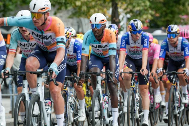 Germany, Hamburg, Buxtehude, ADAC Cyclassics 2026, 1 UWT, UCI World Tour, Men s Elite, One-Day Cycling Race, NSN CYCLING TEAM, BINIAM GIRMAY on the Reeperbahn Copyright: xStefanxTrochax