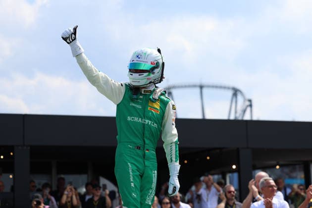Nürburg, Germany, August 15–16, 2026; 2026 DTM Nürburgring Race 2, Sunday; Pictured: Marco Wittmann (GER 11) celebrates his victory in the Parc Ferme at the Nürburgring, Rhineland-Palatinate Copyright: xFotostandx xFWMEDIAx