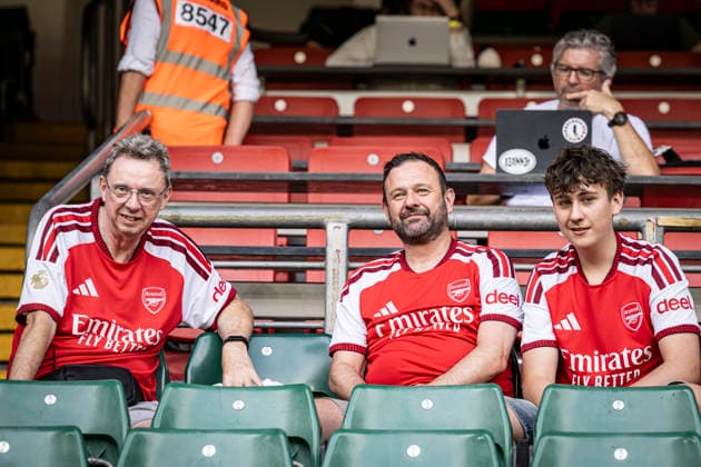 RECORD DATE NOT STATED 16th August 2026; Millennium Stadium, Cardiff, Wales; Community Shield Football, Arsenal versus Manchester City; Arsenal fans wait for the players to warm up GodfreyxPitt
