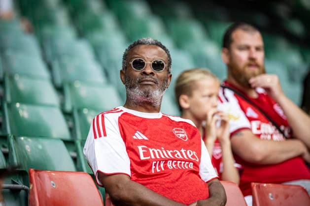 RECORD DATE NOT STATED 16th August 2026; Millennium Stadium, Cardiff, Wales; Community Shield Football, Arsenal versus Manchester City; Arsenal fans wait for the players to warm up GodfreyxPitt