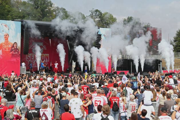 RB Leipzig Season Opener Season Heat Up, August 16, 2026; Bundesliga, 2026–2027 Season; RB Leipzig s Season Opener Season Heat Up on August 16, 2026, at the Festwiese next to the Red Bull Arena Copyright: xBEAUTIFULxSPORTS JanxKaeferx