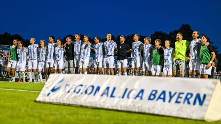 August 14, 2026, GER, Soccer, Men s, Bavarian Regional League, FC Memmingen vs. TSV 1860 Munich; TSV 1860 players; Bavarian Regional League logo; stock photo; illustrative image; themed photo; themed image; Memmingen and ArenaPark, Bavaria, Germany Copyright: xNordphotox xHafnerx
