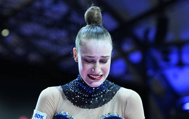 August 16, 2026, xhbx, 2026 Rhythmic Gymnastics World Championships, from left: Darja Varfolomeev, Germany, ribbon, Frankfurt am Main